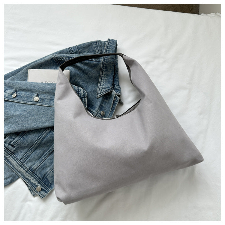 Casual Women's Canvas Bag Fashionable Handbag Crossbody Bag Trendy Patchwork Contrasting Shoulder Bag 11