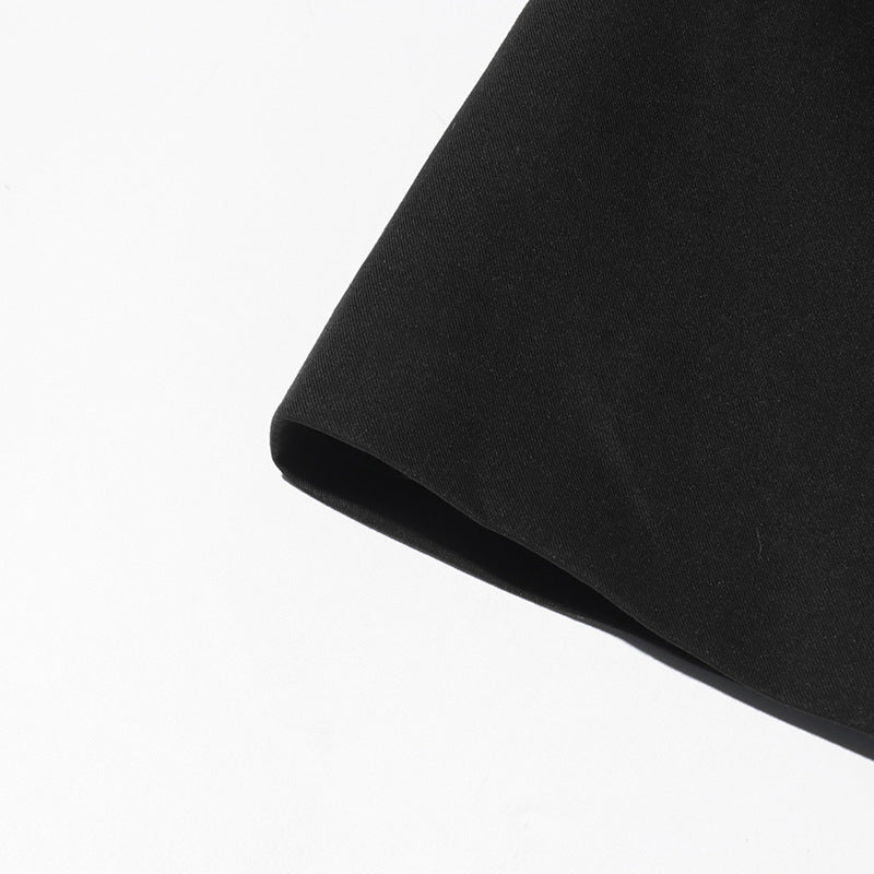 Patchwork Cross Tie Vest Solid Color Sleeveless Blazer for Women 13