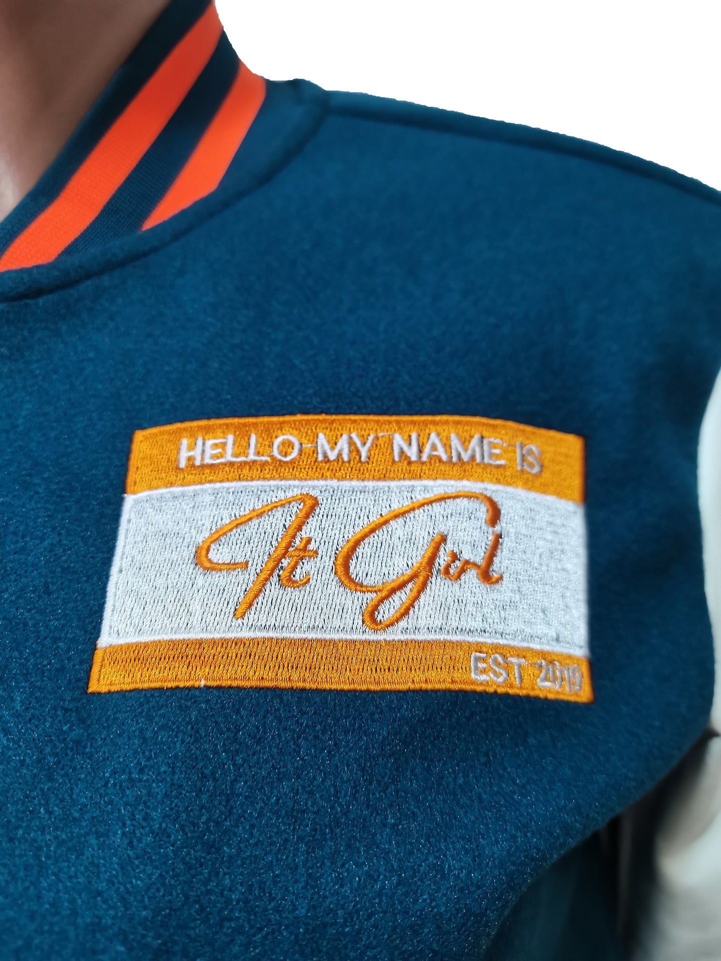 Women Fashion Velvet Print Embroidered Baseball Jacket 16