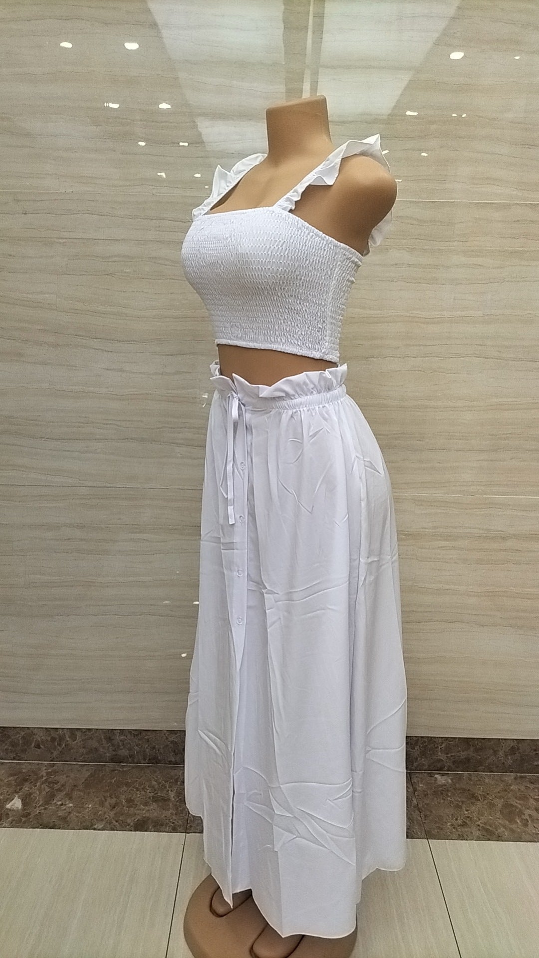 Fashion Solid Color Women's Strap Maxi Dress 6