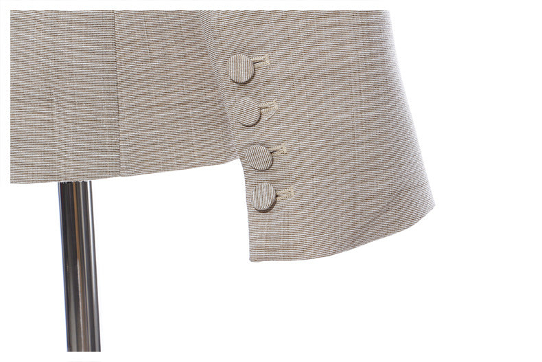 Fashion Leather Belt Patchwork Blazer Jacket 11