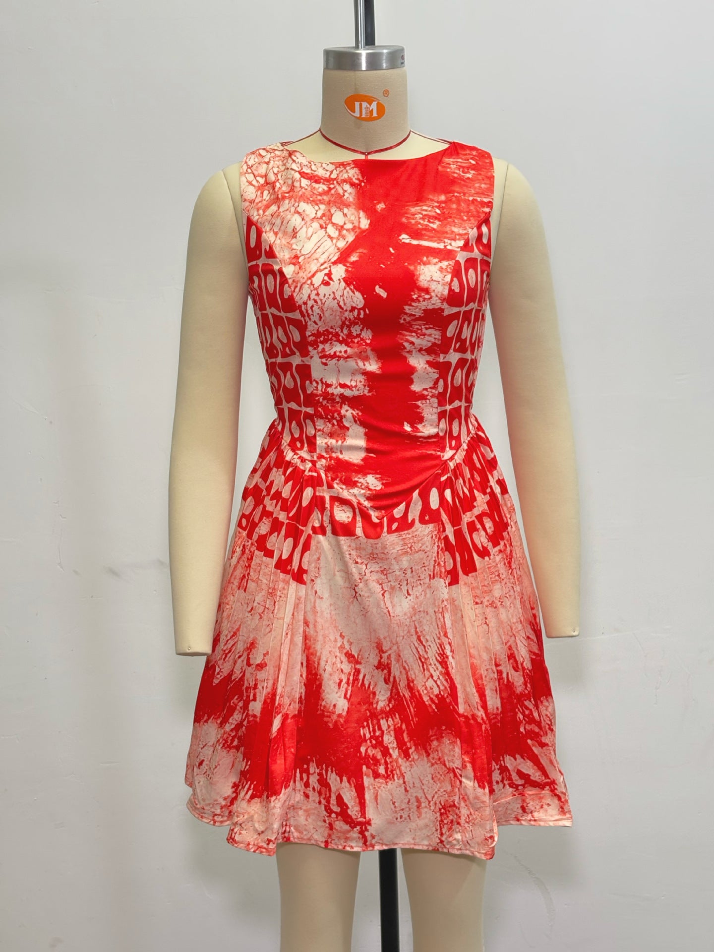 spring Summer African women's fashion Chic Elegant sleeveless pleated dress 8