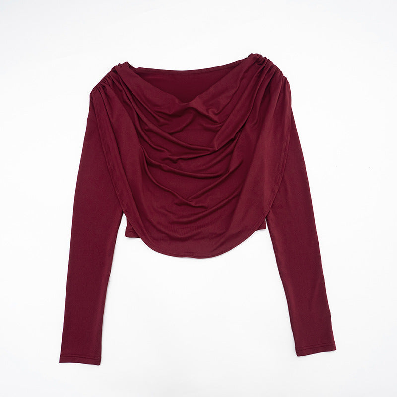 Women Fall Solid Casual Long-Sleeved Top and Pants Two-Piece Set 14