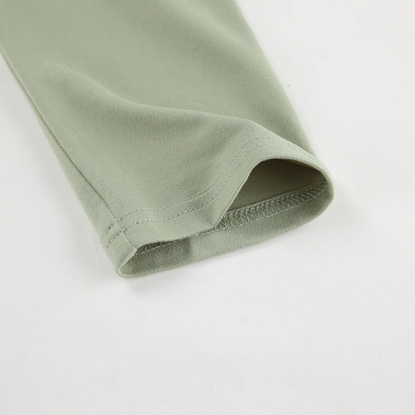 Autumn And Winter Grey Knitting Fashion Off Shoulder Long Sleeve Top High Waist Wide Leg Pants Casual Two Piece Set 10