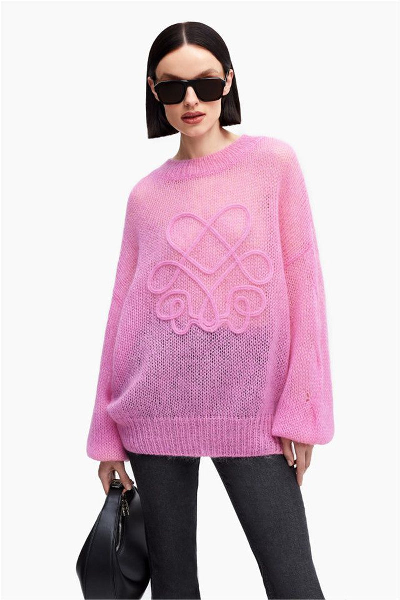 Women Casual Long Sleeve Round Neck Sweater