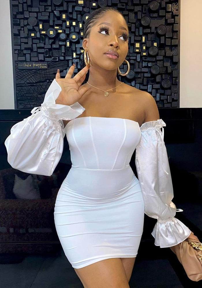 Women's Patchwork Long Sleeve Lace-Up Dress