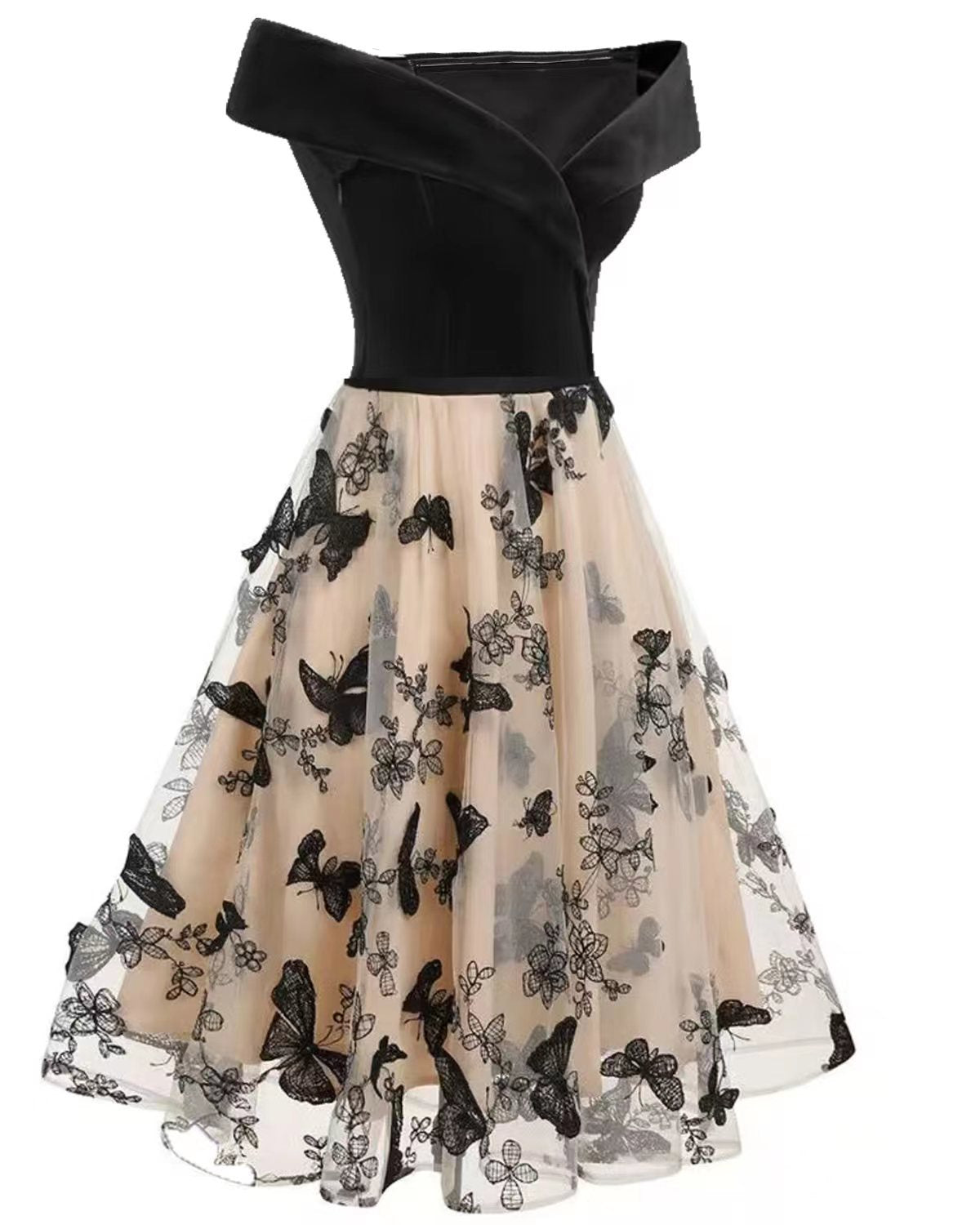 Women Velvet Sexy Off Shoulder Dress Evening Dress 4