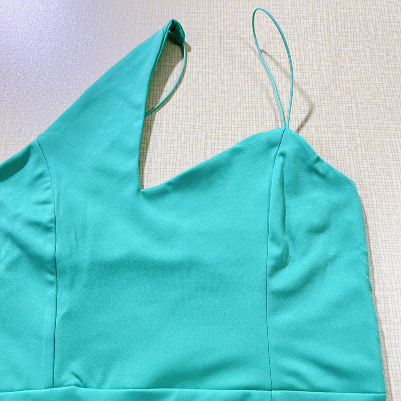 Women Sexy Irregular Off-Shoulder Bodycon Strap Dress 17