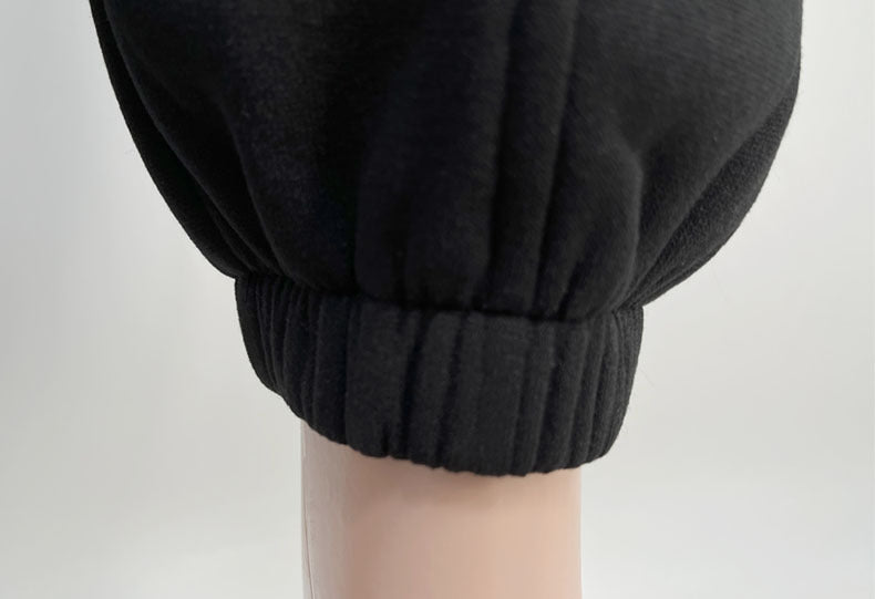 Women Autumn and Winter Solid Hoodies and Casual Hoodies Two-piece Set 30