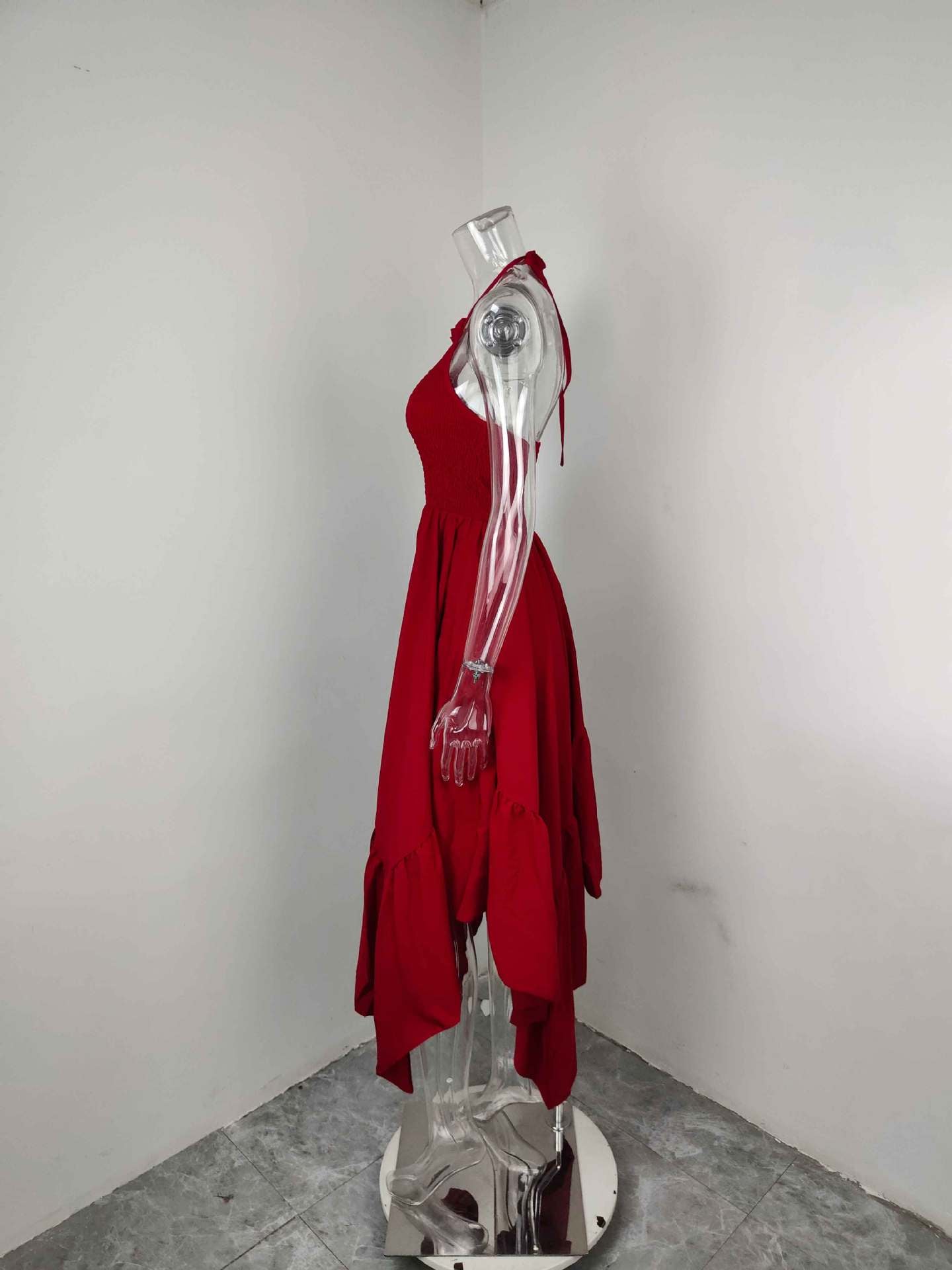 Women spring sleeveless Solid Dress 8