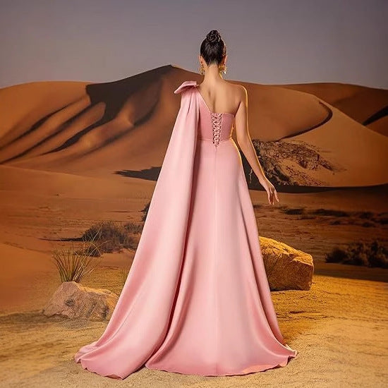 Women One-Shoulder Satin Formal Evening Dress（Processing time need 3-6 days） 26