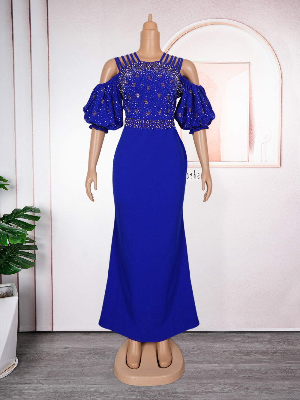 Plus size African Women formal party party dress 12