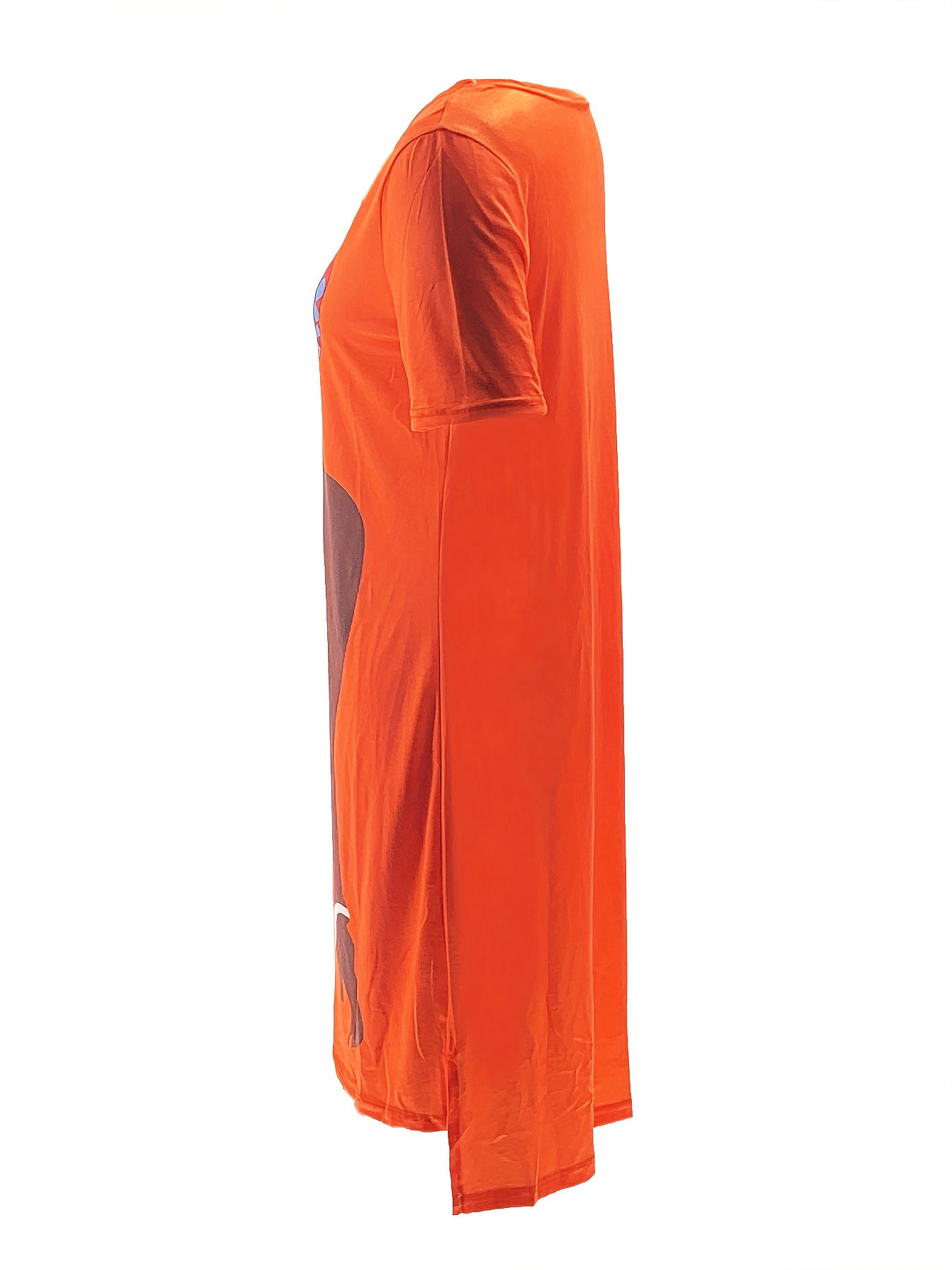 Women Printed Round Neck Casual Dress 6