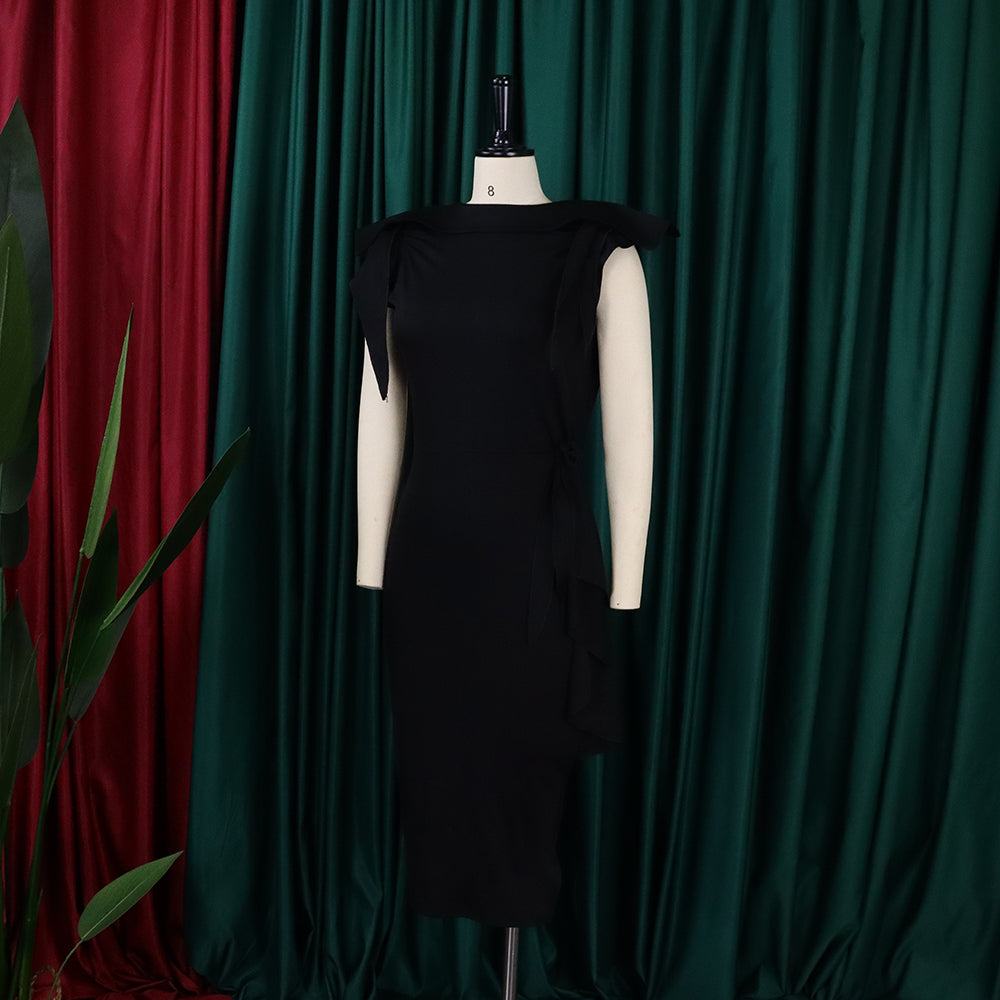 Women Summer Elegant Sleeveless Ruffles Dress 10