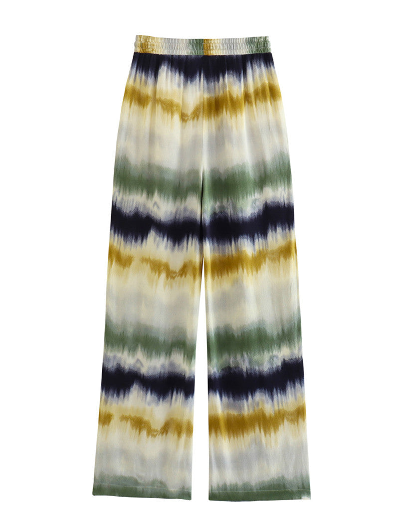 Women summer tie-dye printed shirt and trousers Two Piece Set 4