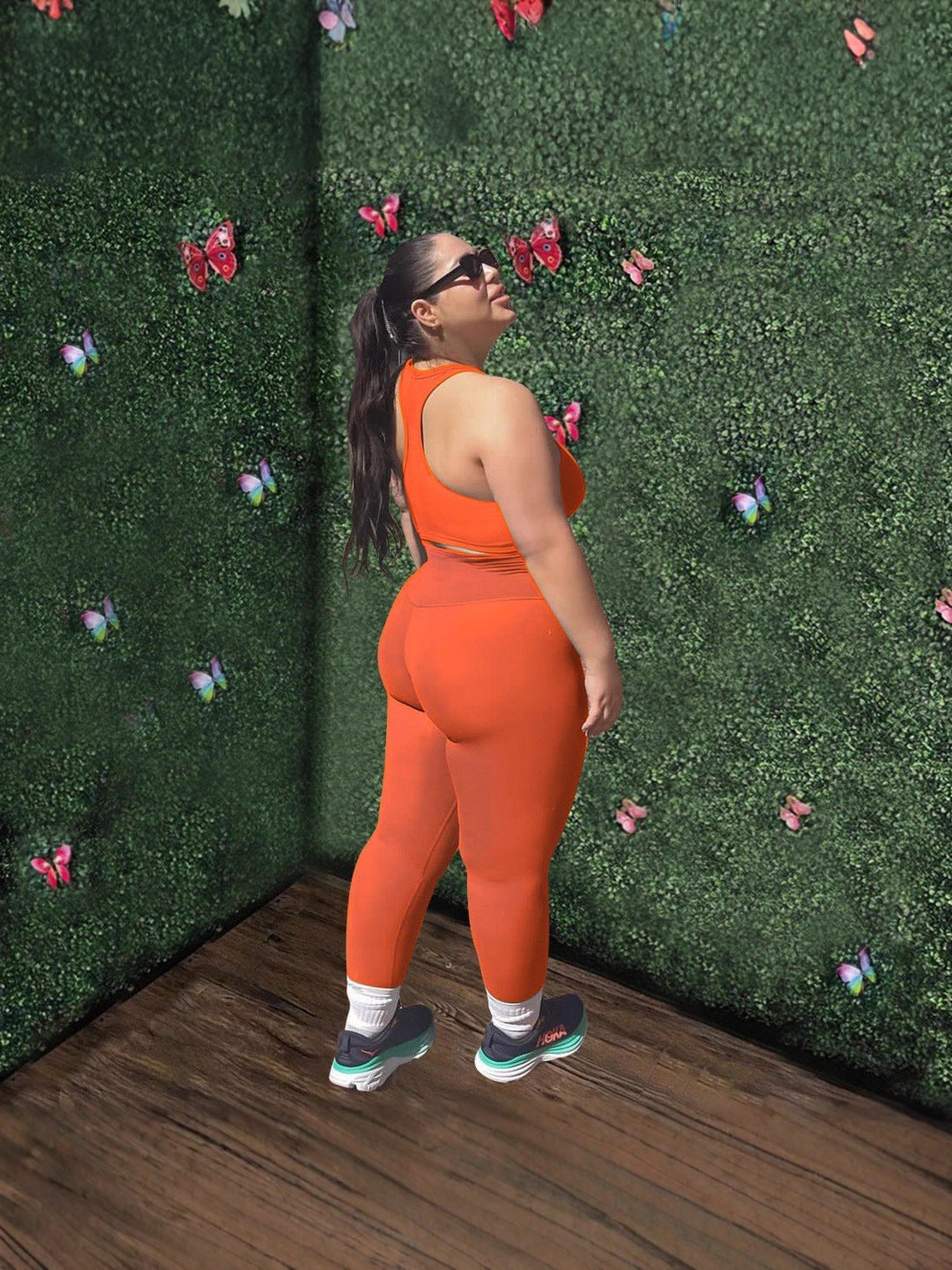 Women's Sexy Vest Outdoor Sports Tight Fitting Yoga Pants Two-Piece Set 6