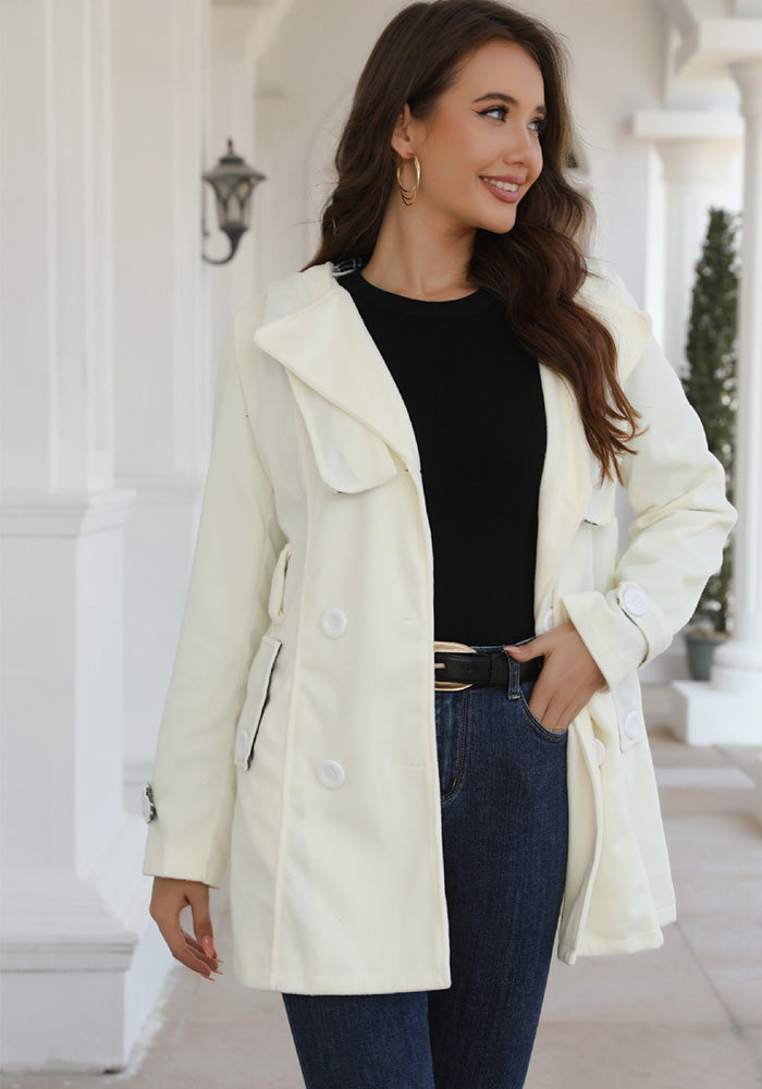 Women plaid hooded jacket