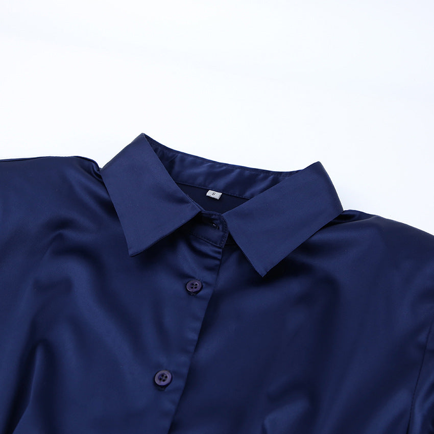 Women long-sleeved shirt dress 10