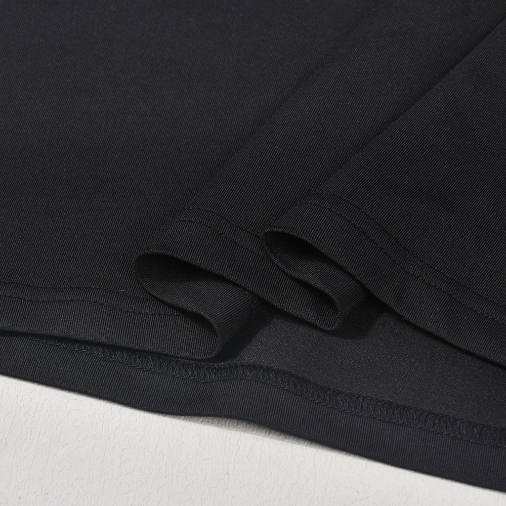 Women Sexy Long Sleeve Round Neck Print Dress 12