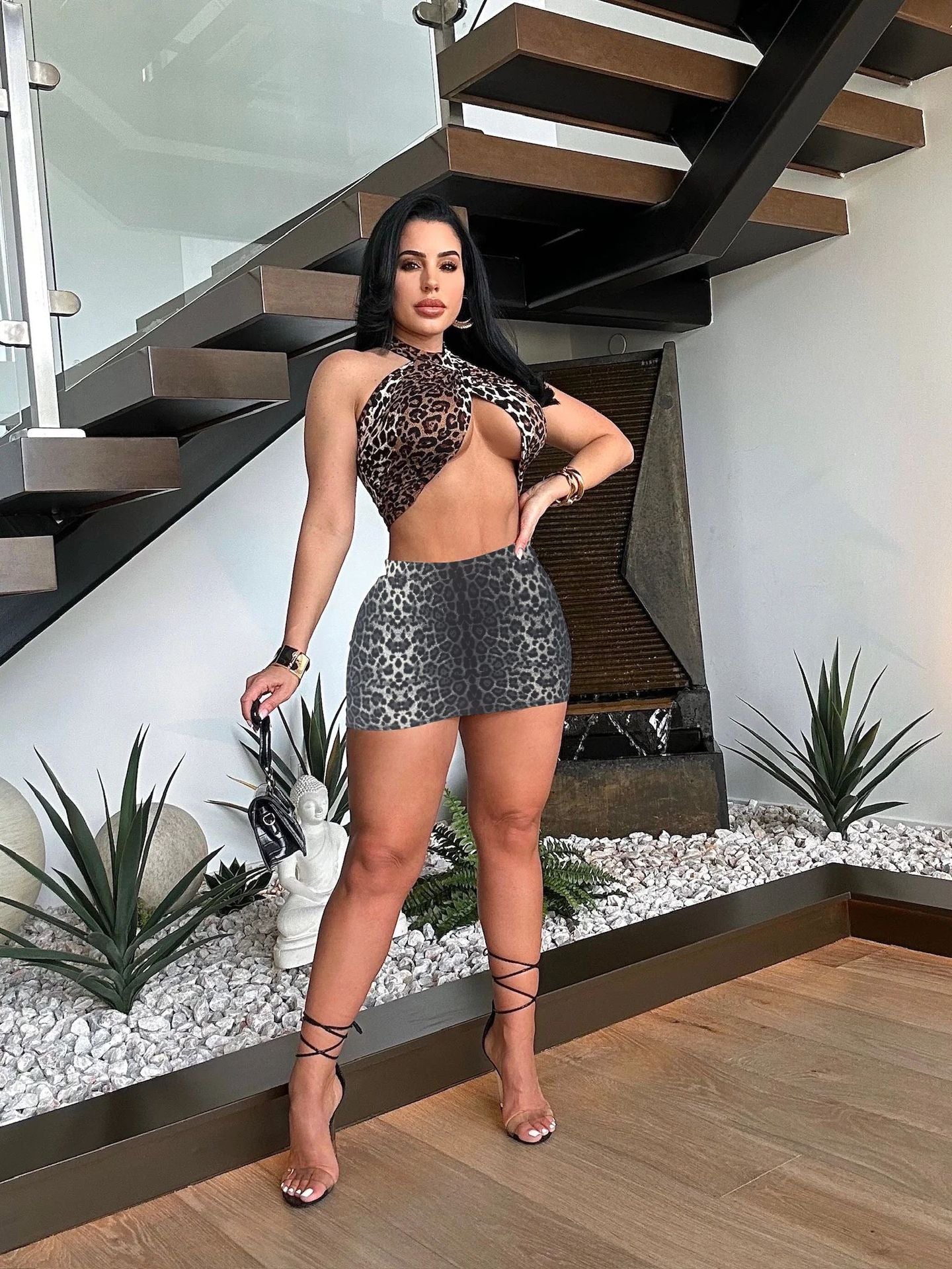 Women Summer Sexy Print Bodycon Mini Skirt 8