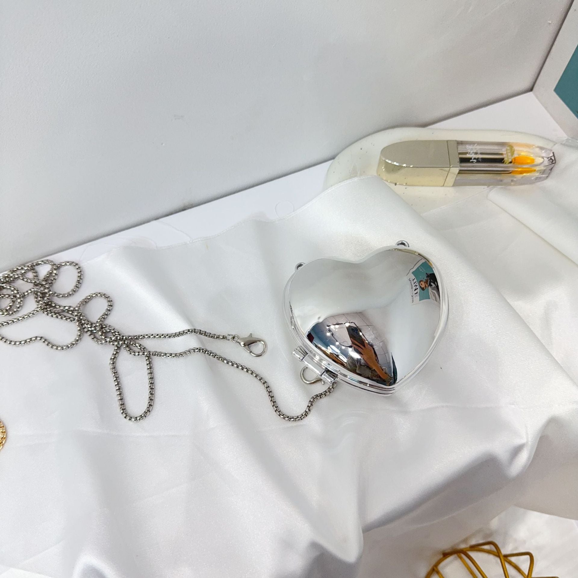 Women Chain Diamond-Encrusted Butterfly Mini Shoulder Bag 19