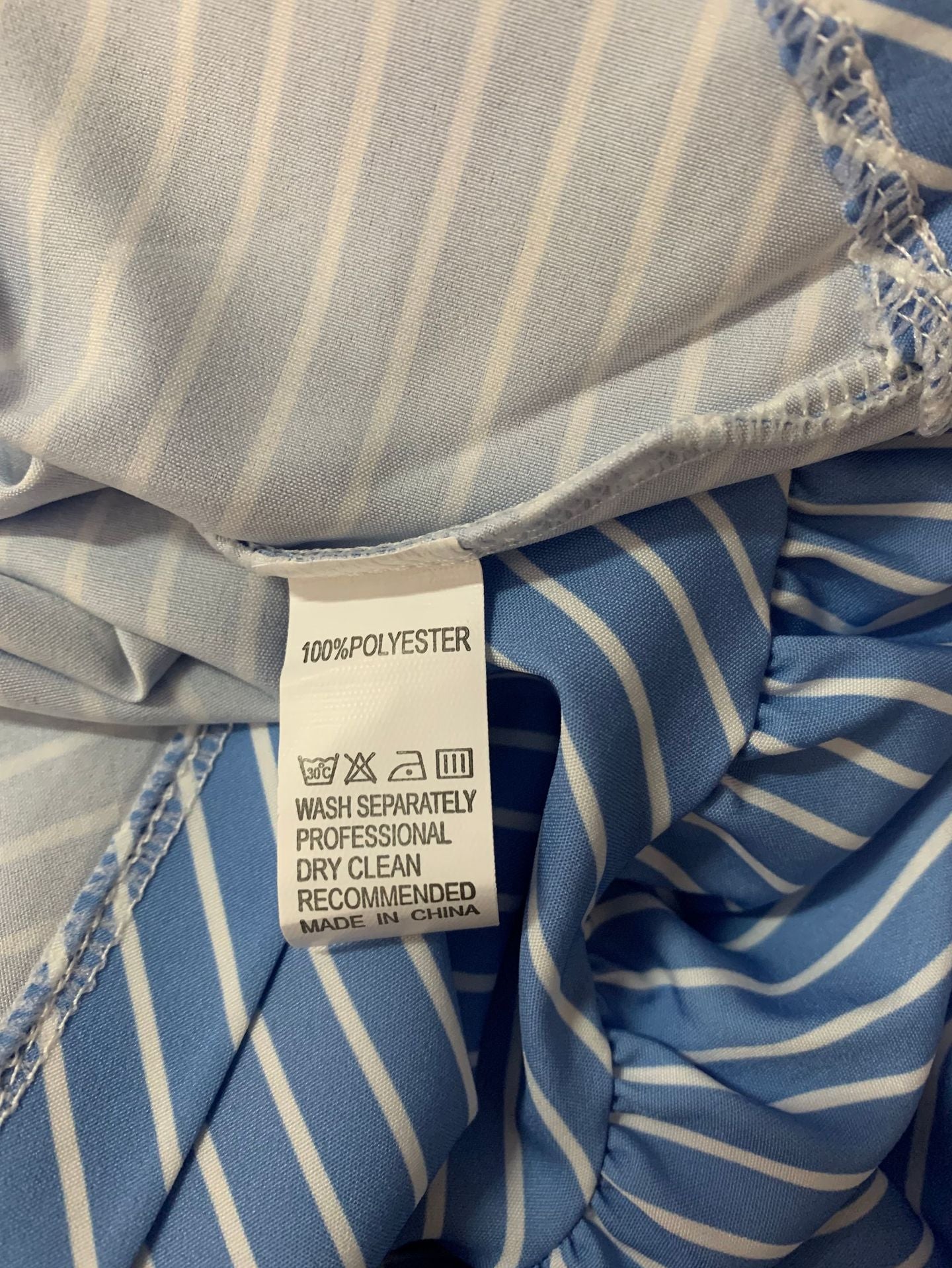 Women's Casual Turndown Collar Striped Shirt Bodycon Dress 8