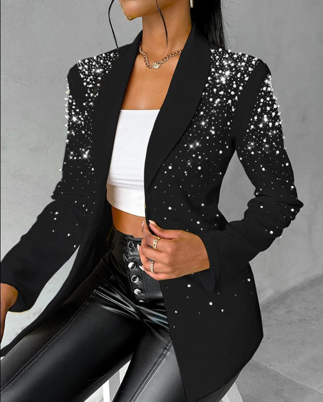 Fashionable Casual Beaded Blazer For Women 13