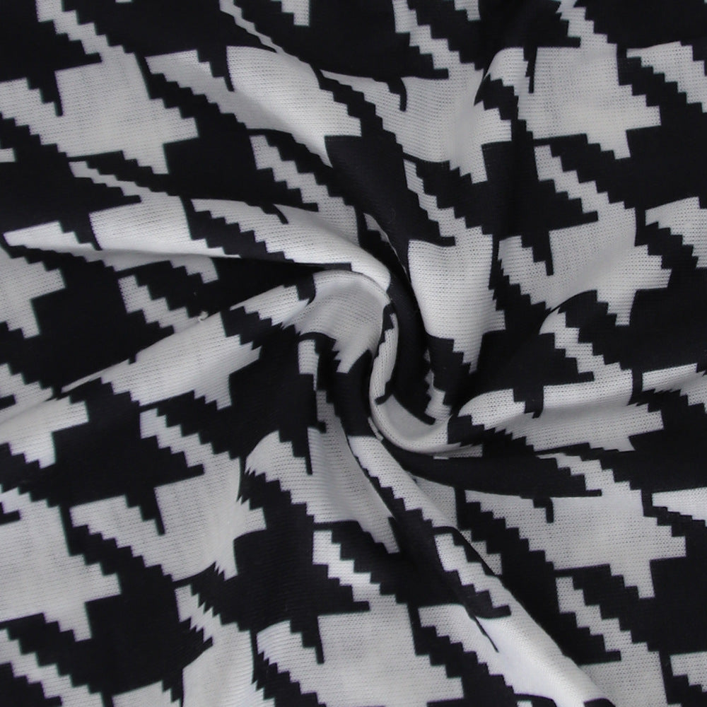 Spring Women's Plaid Print Round Neck Zipper Casual Jumpsuit 25