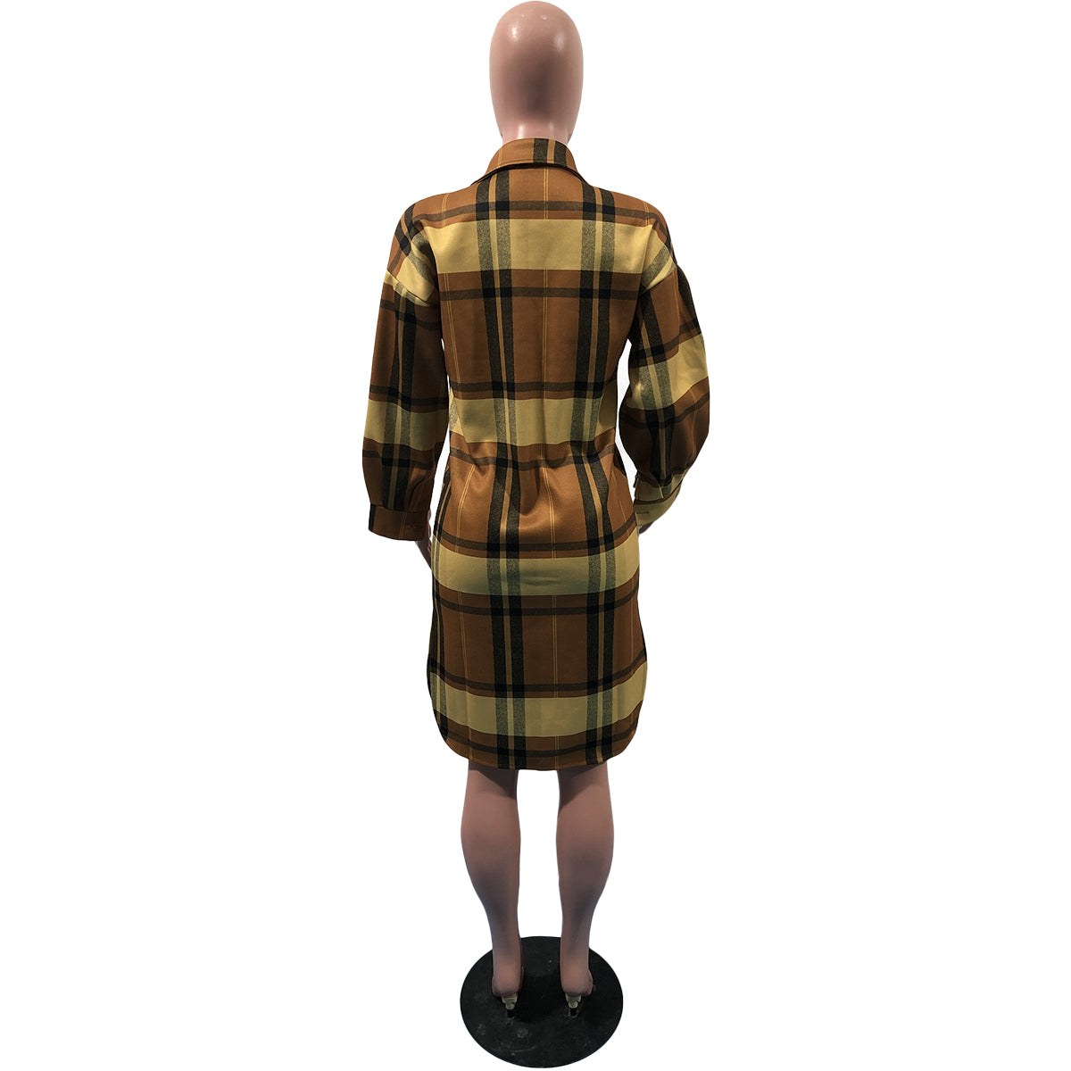 Women Plaid Print Button Jacket 7