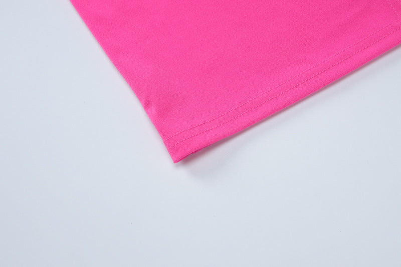 Women's Summer Fashion And Sexy Low Back Slit Solid Color Strap Dress 13