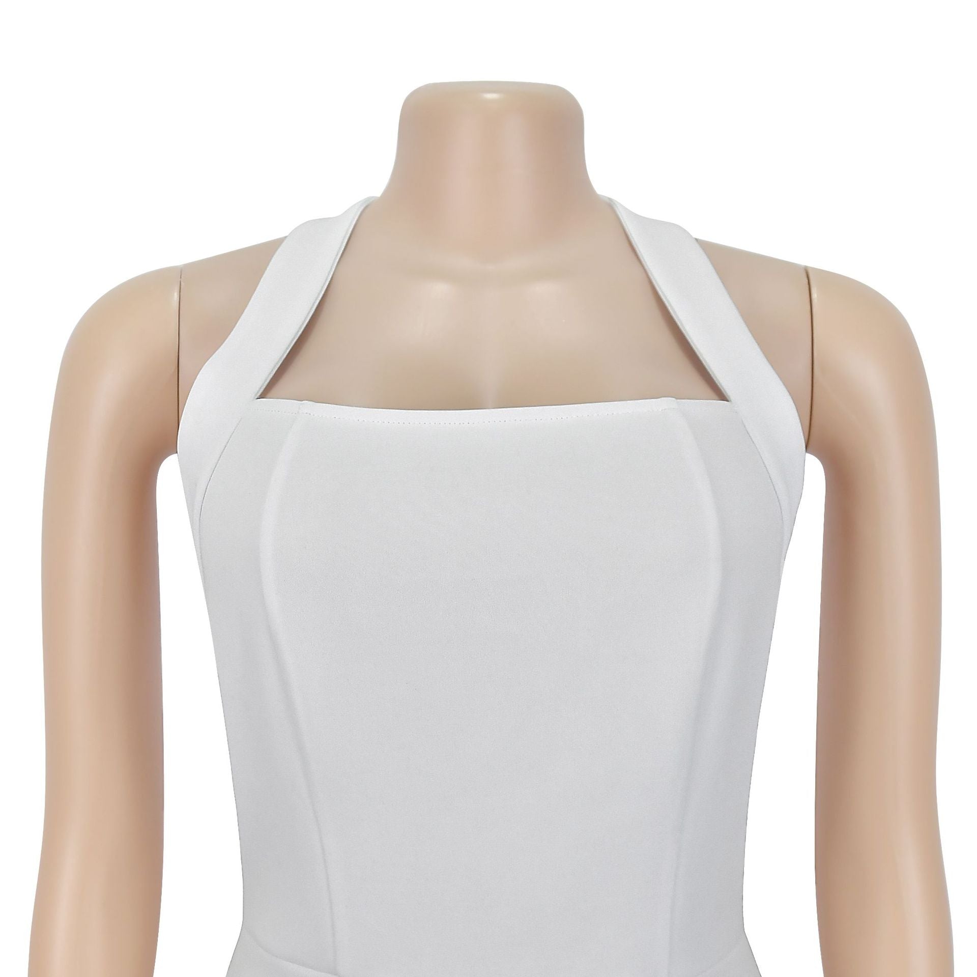 Women Off Shoulder Halter Neck Backless Dress 12