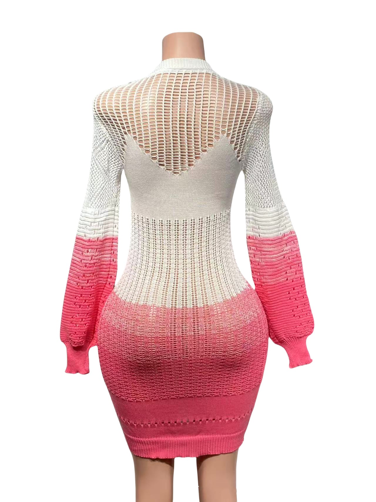 Women Autumn Hollow Knitting Style Beach Dress 14