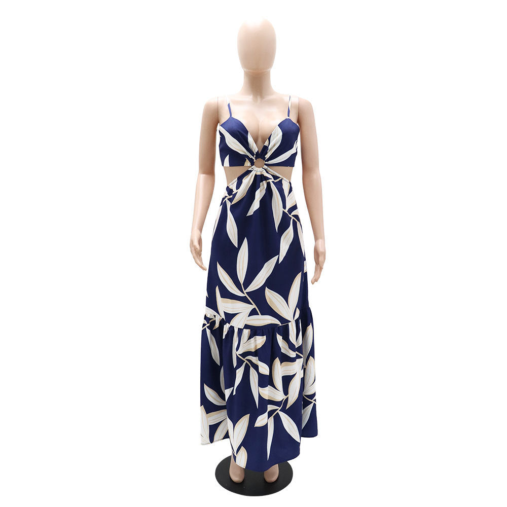 Casual Strap Low Back Holidays Style Women's Sexy Beach Dress 5