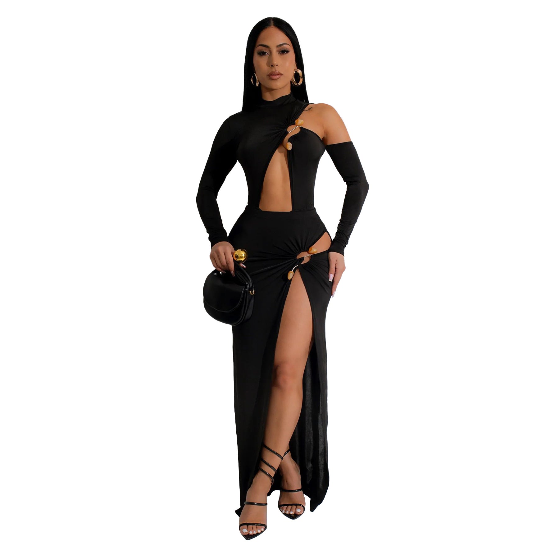 Women irregular sexy Top and skirt two-piece set 6