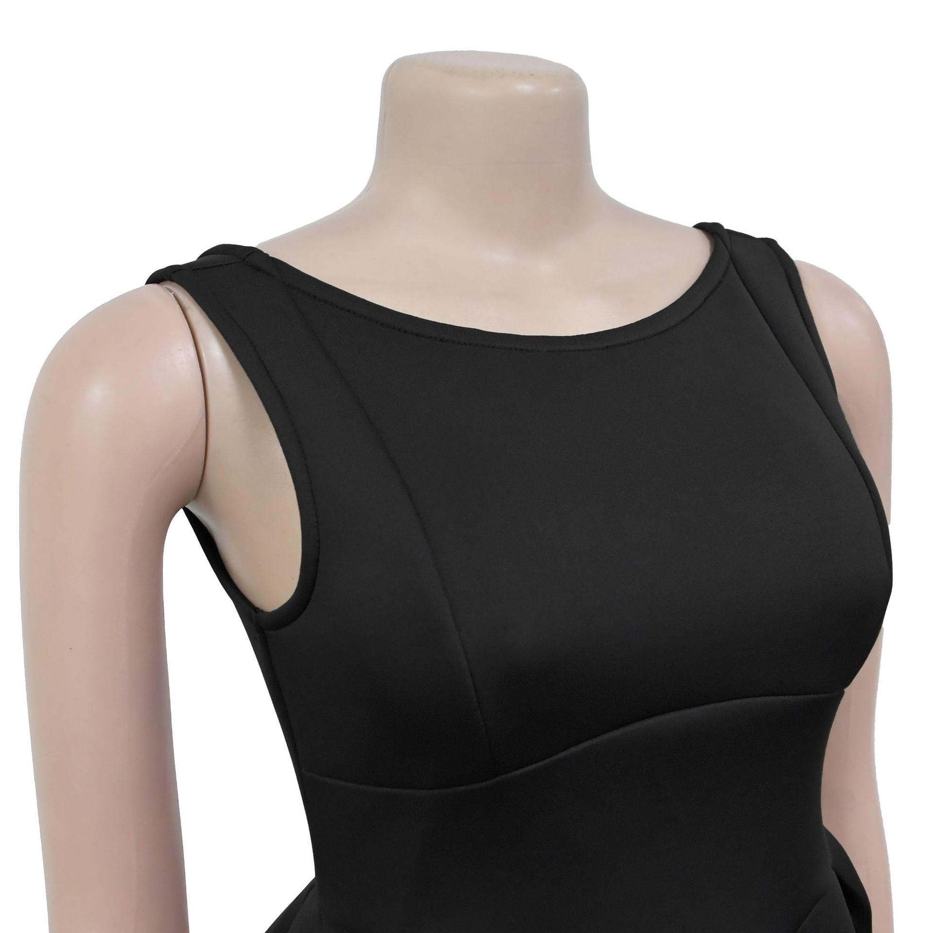 Fashionable women's Low Back retro sleeveless Backless A-line long dress 19