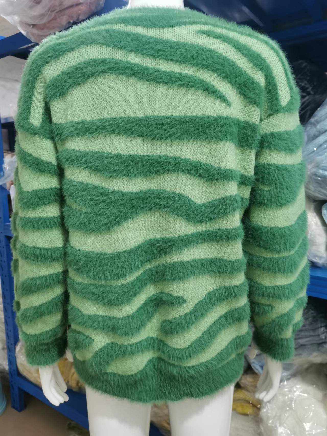 Women's Sweater Fashion Round Neck Striped Knitting Top 6