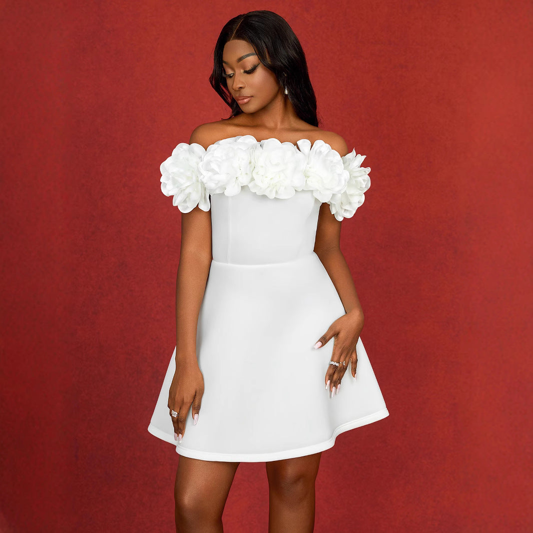 Sweet Off-Shoulder Party Dress Formal A-Line Gown 5