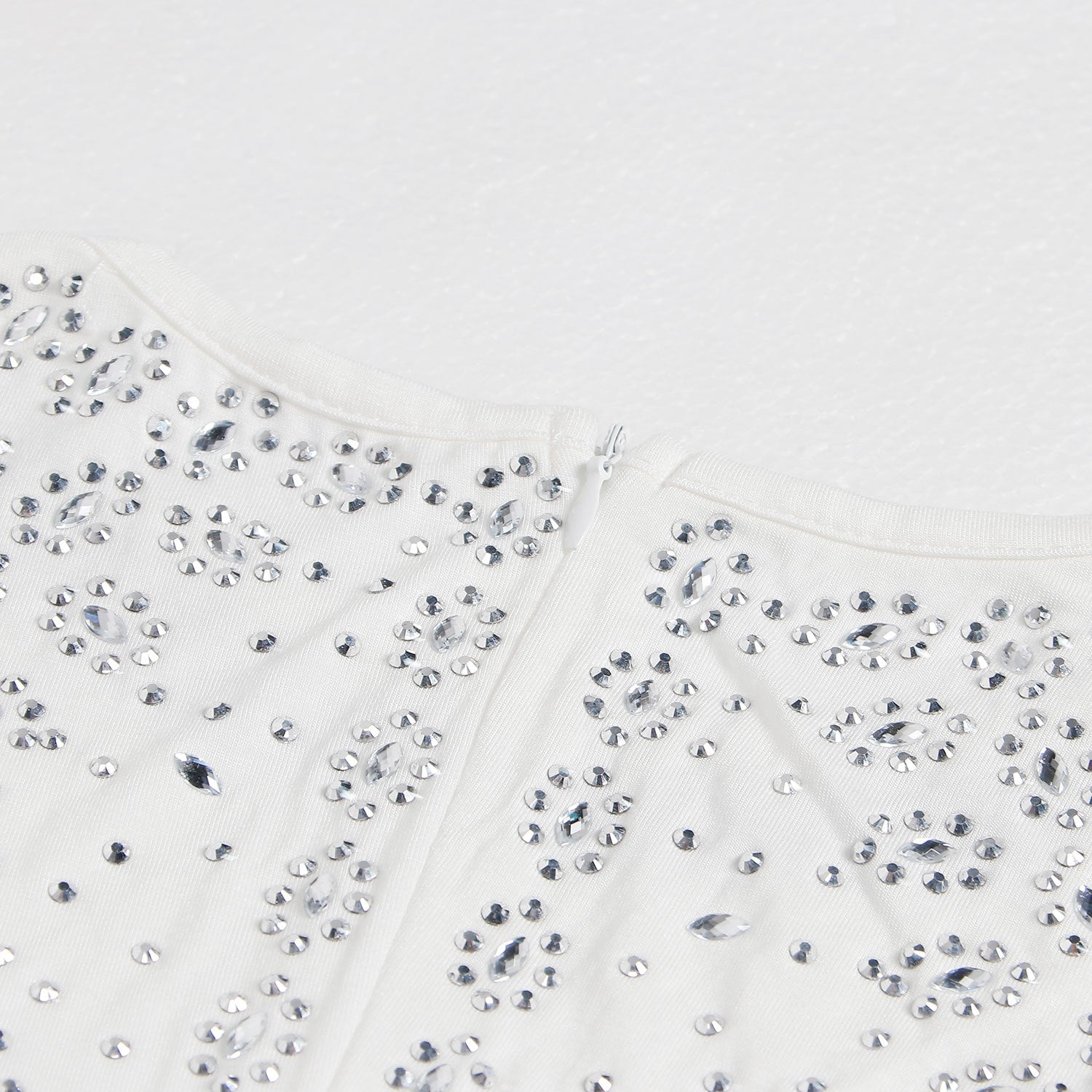 Women Sexy Long Sleeve Rhinestone Fringe Bodycon Dress 15