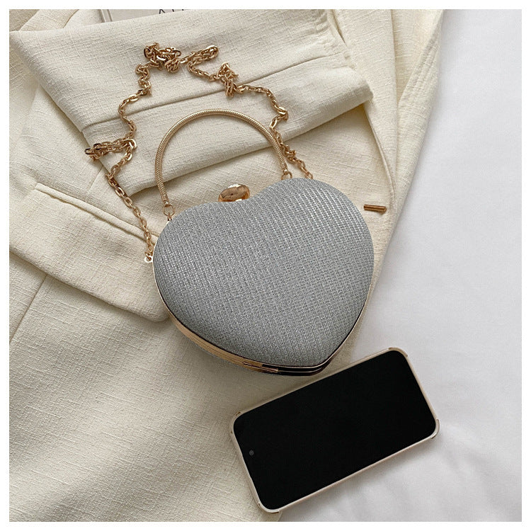 Women Heart Print chain handbag single shoulder crossbody small bag 21