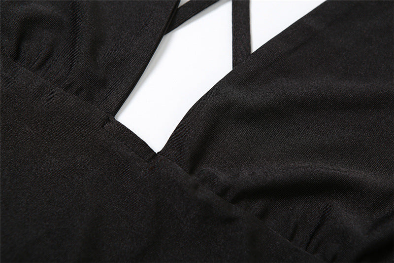 Women Summer Crossover Lace-Up Sexy Backless Jumpsuit 9