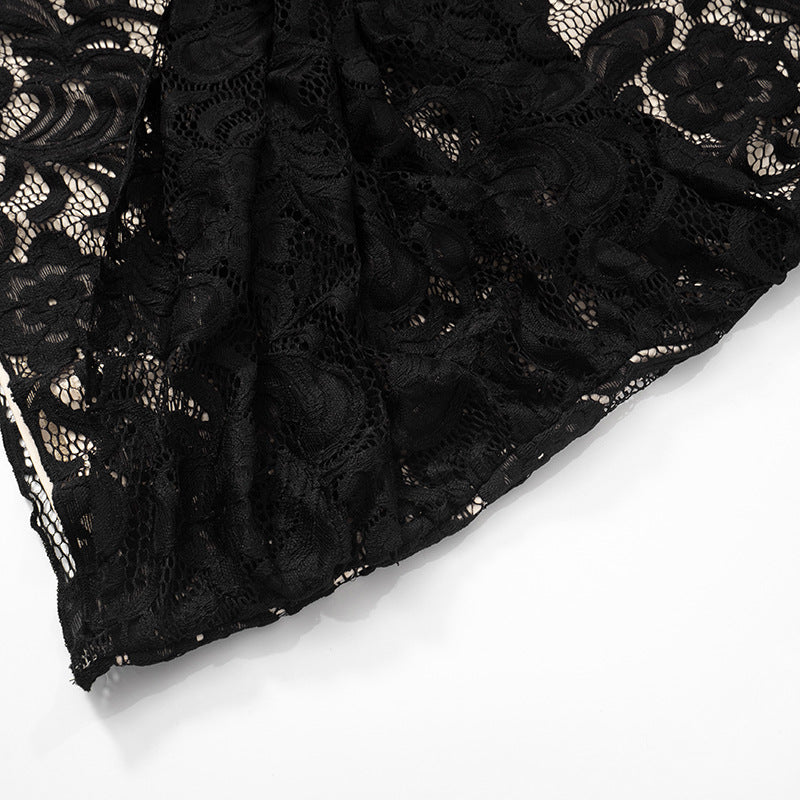 Women Summer Lace Streamer Strapless Bodycon Dress 16