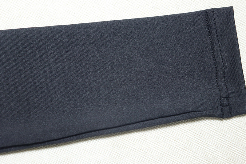 Women Solid Casual Mesh Patchwork Long Sleeve Top and Pants Two-piece Set 13