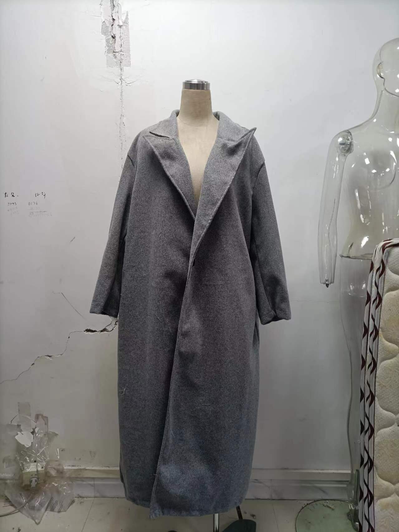 Women Autumn and Winter Warm Long Sleeve Turndown Collar Jacket 14