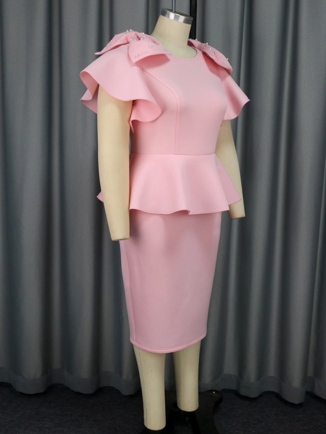 Women Bow Ruffle Formal Party Dress 5