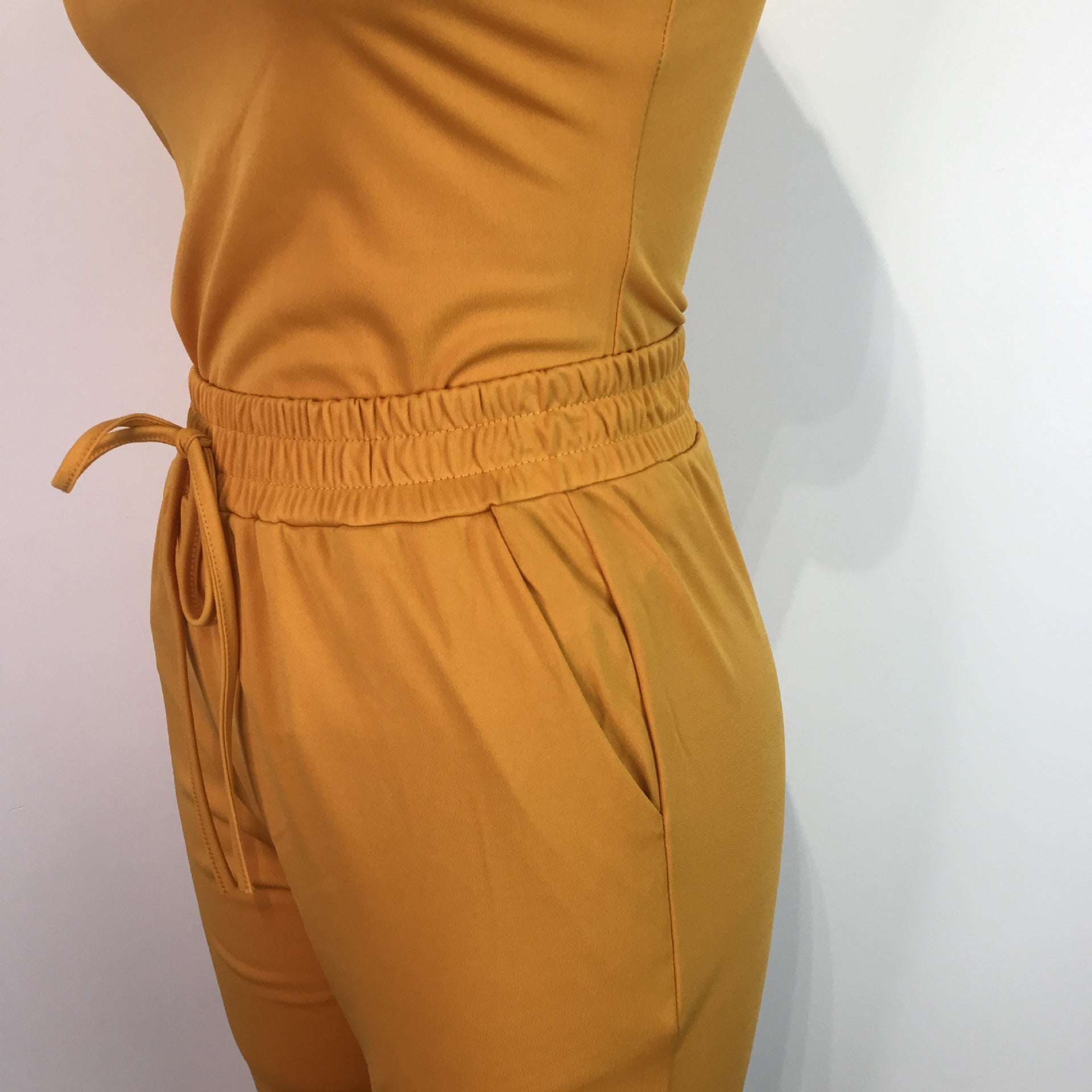 Women's Sexy Solid Vest Drawstring Trousers Two-Piece Set For Women 30