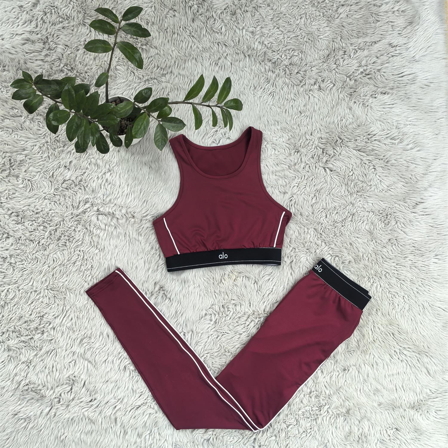 Women summer yoga sports vest and Pants two-piece set 15