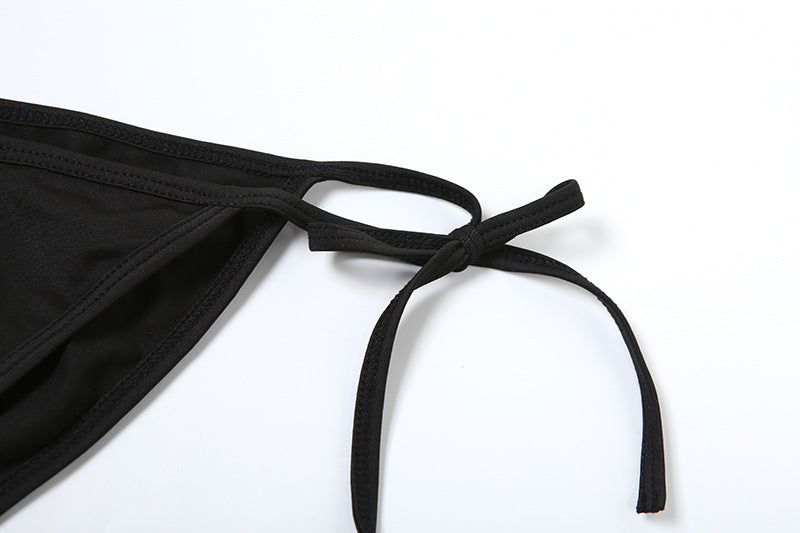 Women Summer Sexy Halter Neck Strappy Top Bodycon Skirt Bikini Two-piece Set 14