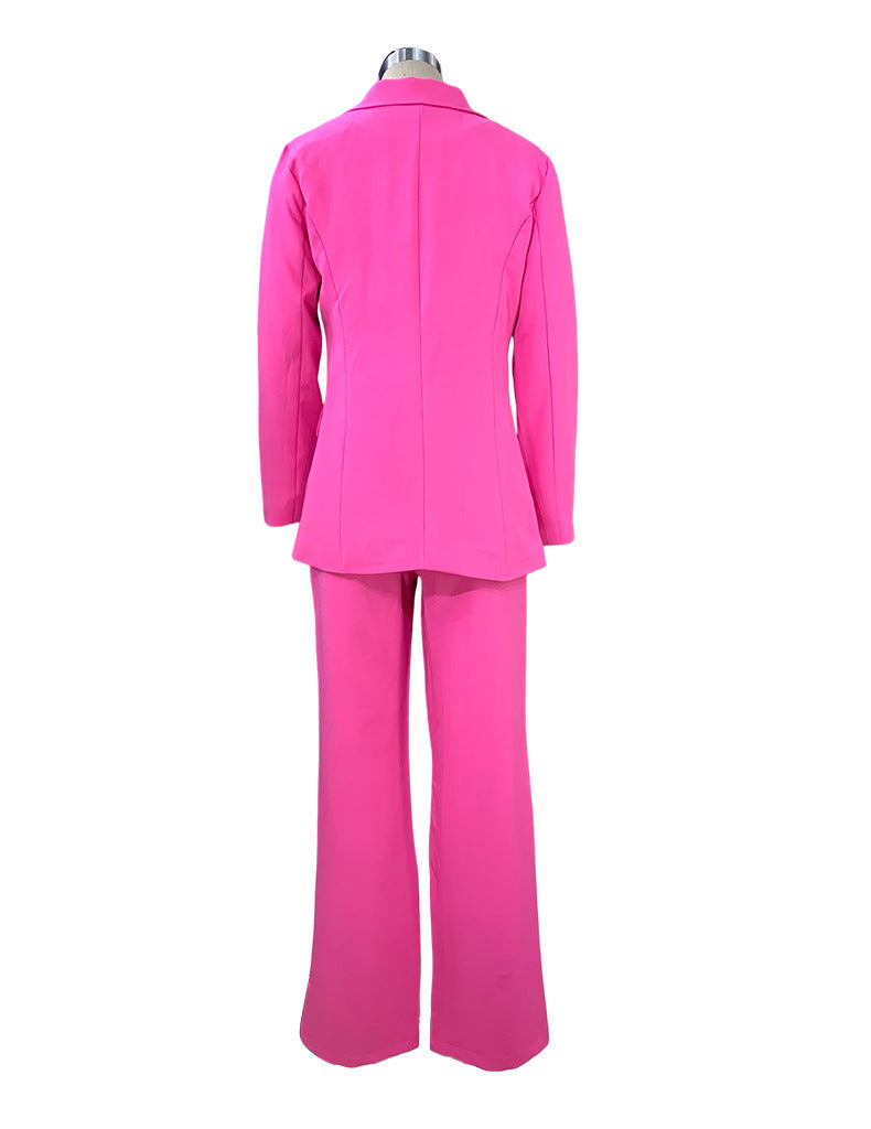 Women Fall/Winter Casual Blazer + Pants Two-Piece Set 18