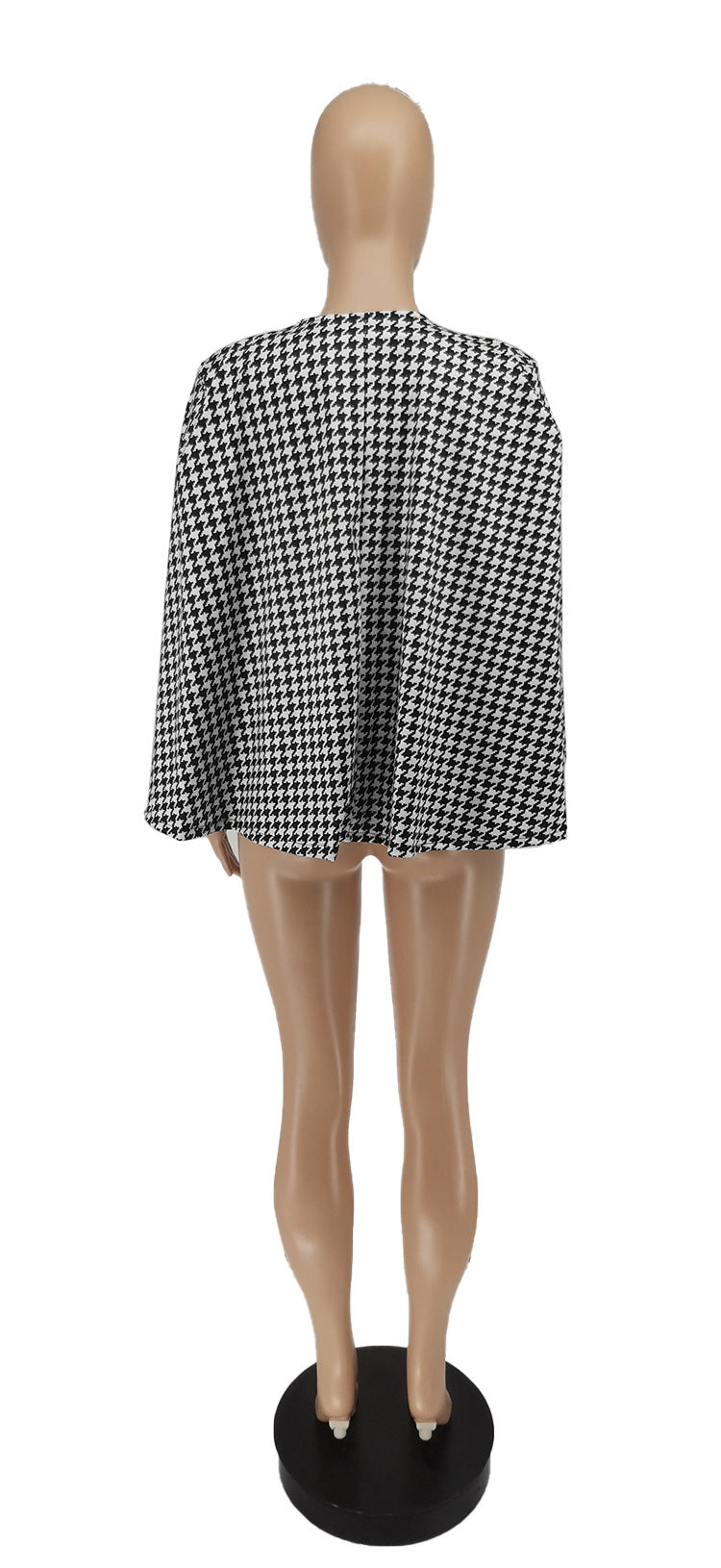 Women Autumn Printed Strappy Casual Cape Jacket 10