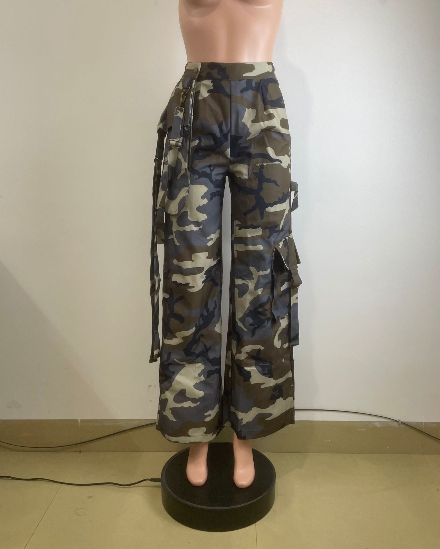 Women Casual Camouflage Multi-Pocket Pants 9